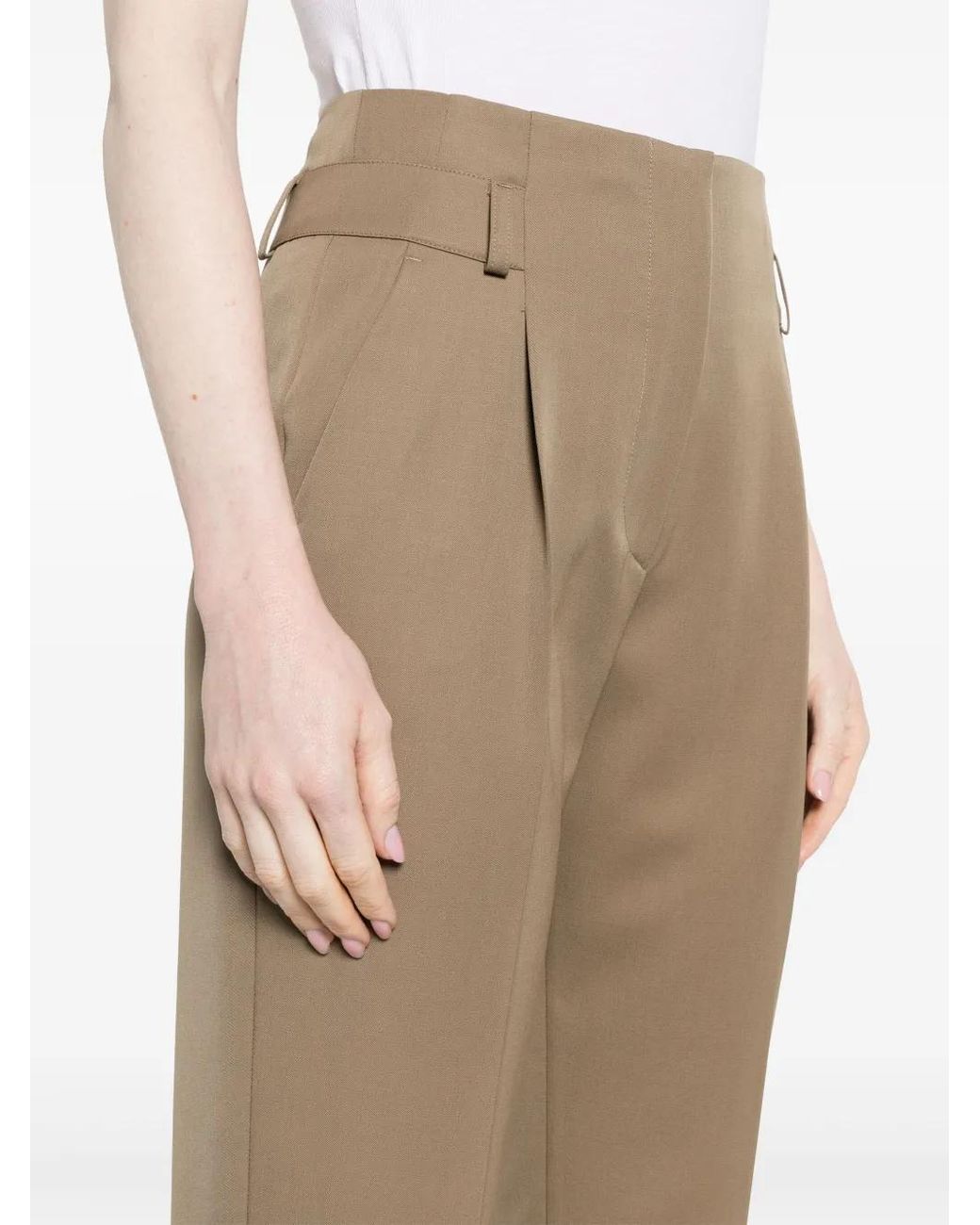 Max Mara Natural Darted Tapered Trousers