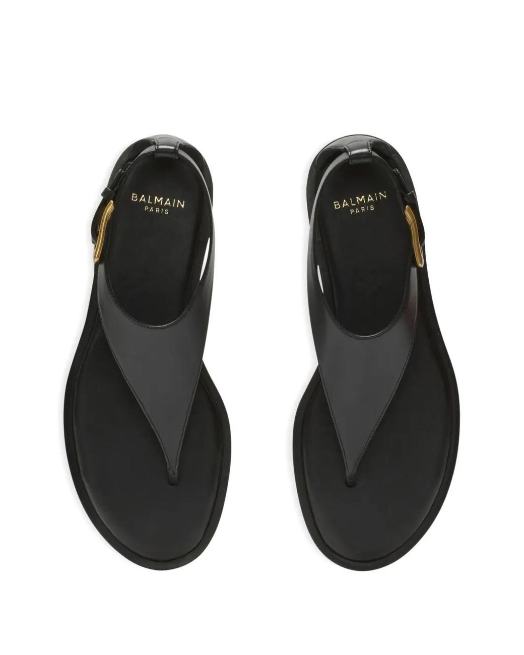Balmain Brown Anthem Buckle-Fastening Sandals