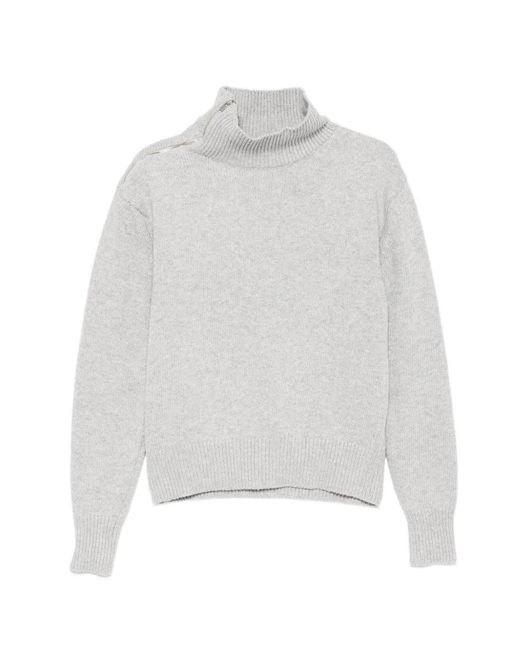 Source Unknown White Konny Zipped Sweater