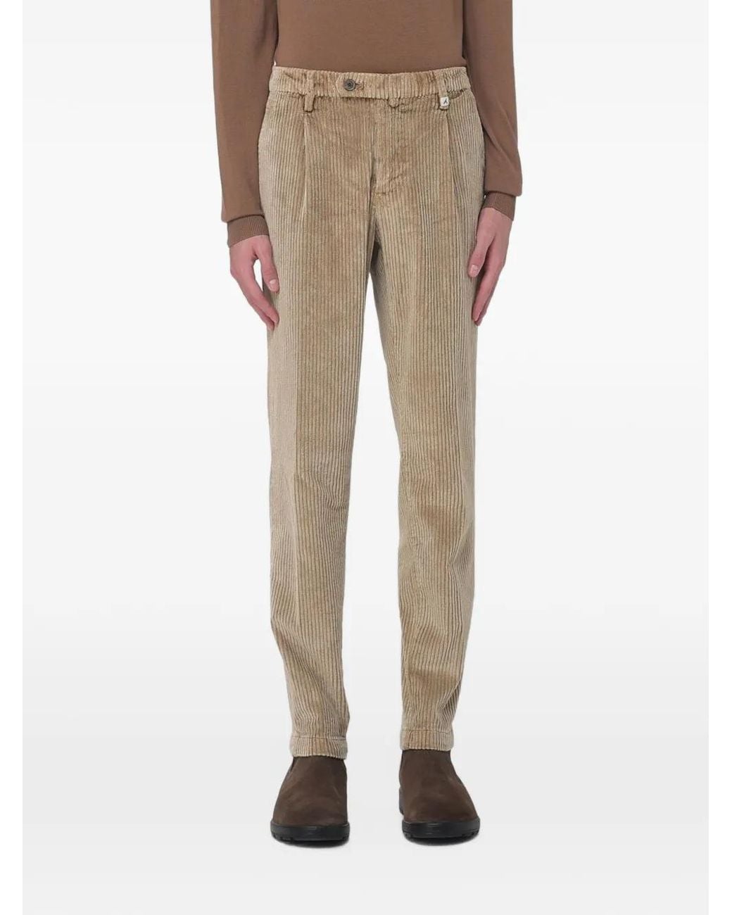 Myths Natural Pleated Corduroy Trousers for men