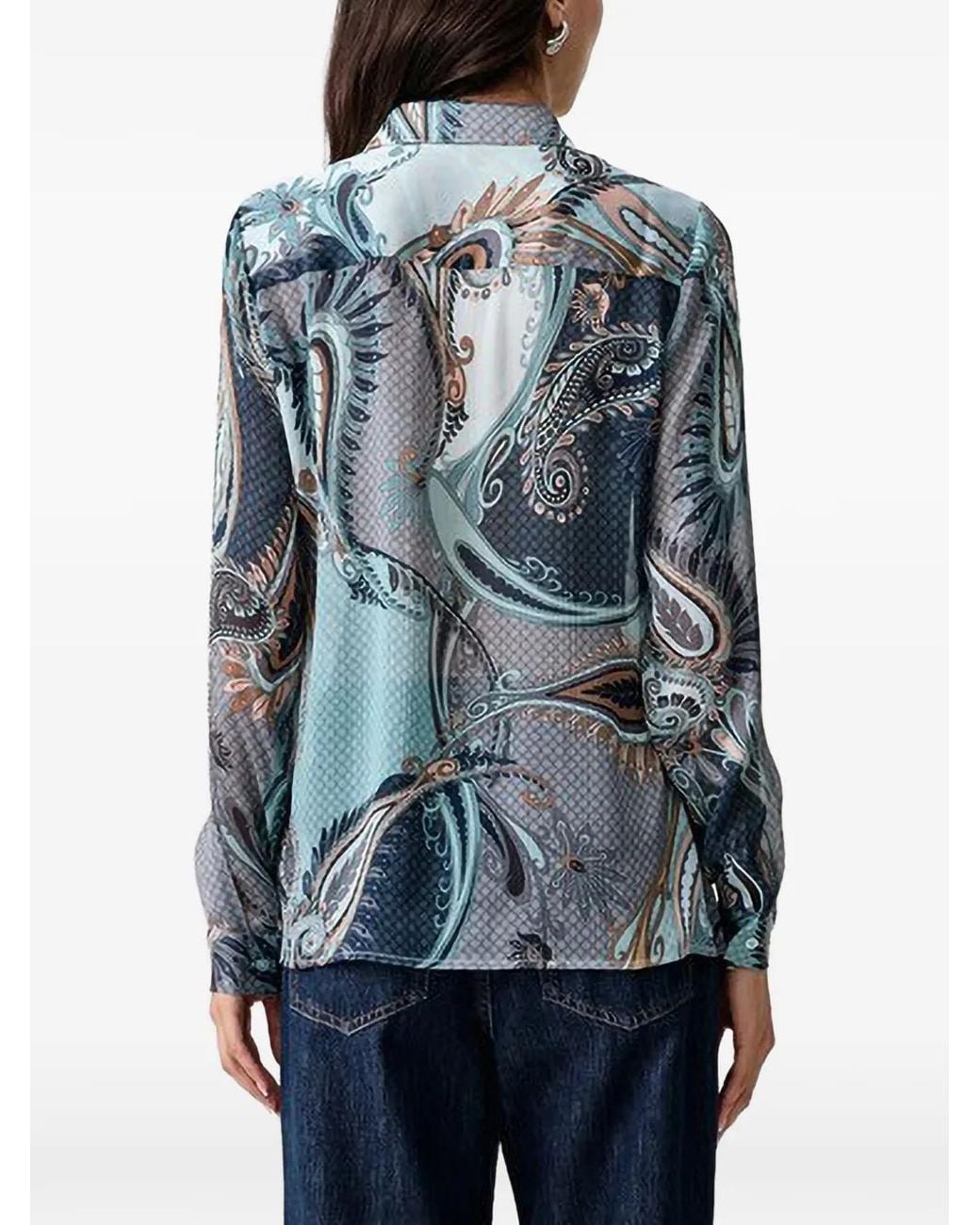 Guess Blue Paisley-Print Shirt