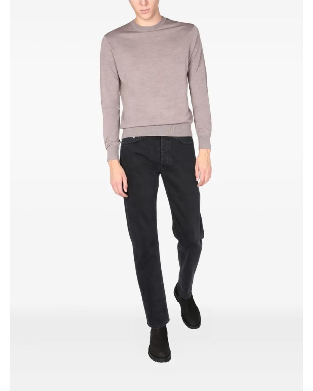 Ballantyne Purple Crew-Neck Wool Sweater for men
