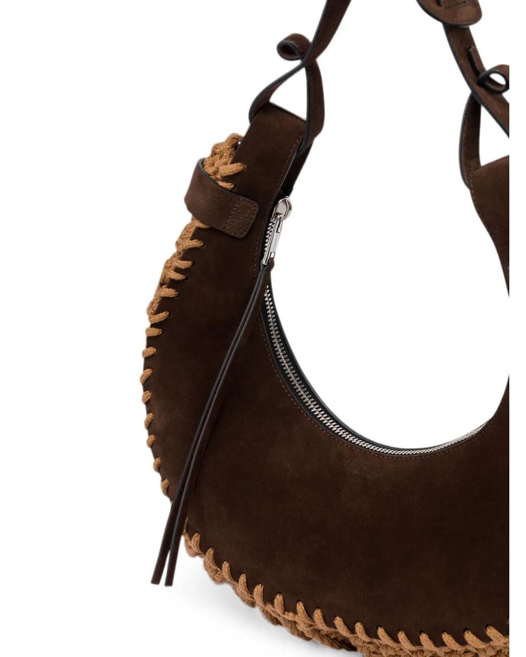 Borsa A Spalla Crescent di Moschino in Brown