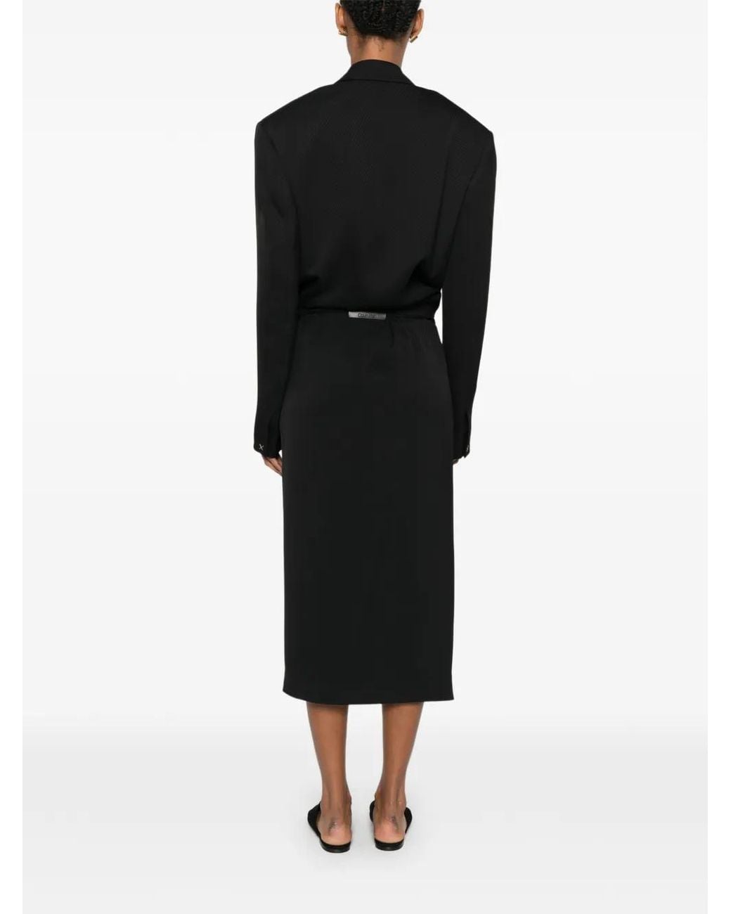 Calvin Klein Black Petunia Asymmetric Oversized Jacket