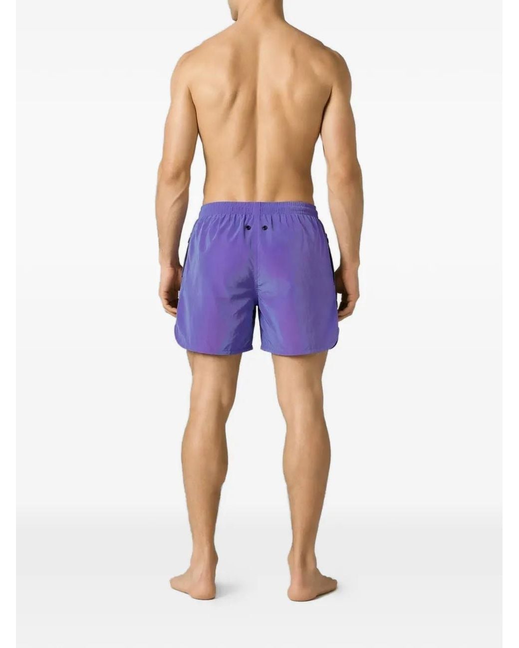 True Tribe Purple Drawstring-Waist Swim Shorts for men