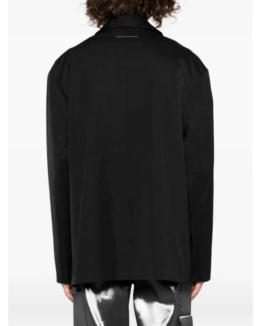 MM6 by Maison Margiela Black Single-Breasted Blazer for men