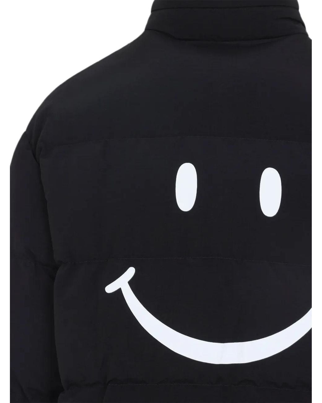Moschino Black X Smiley Logo-Print Padded Puffer
