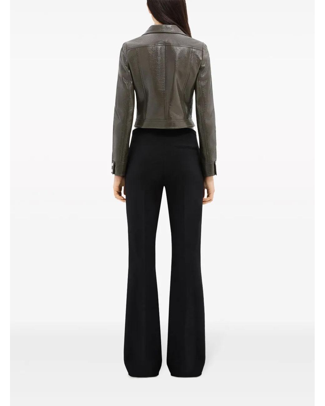 Courreges Gray Reedition Vinyl Appliqué-Logo Jacket