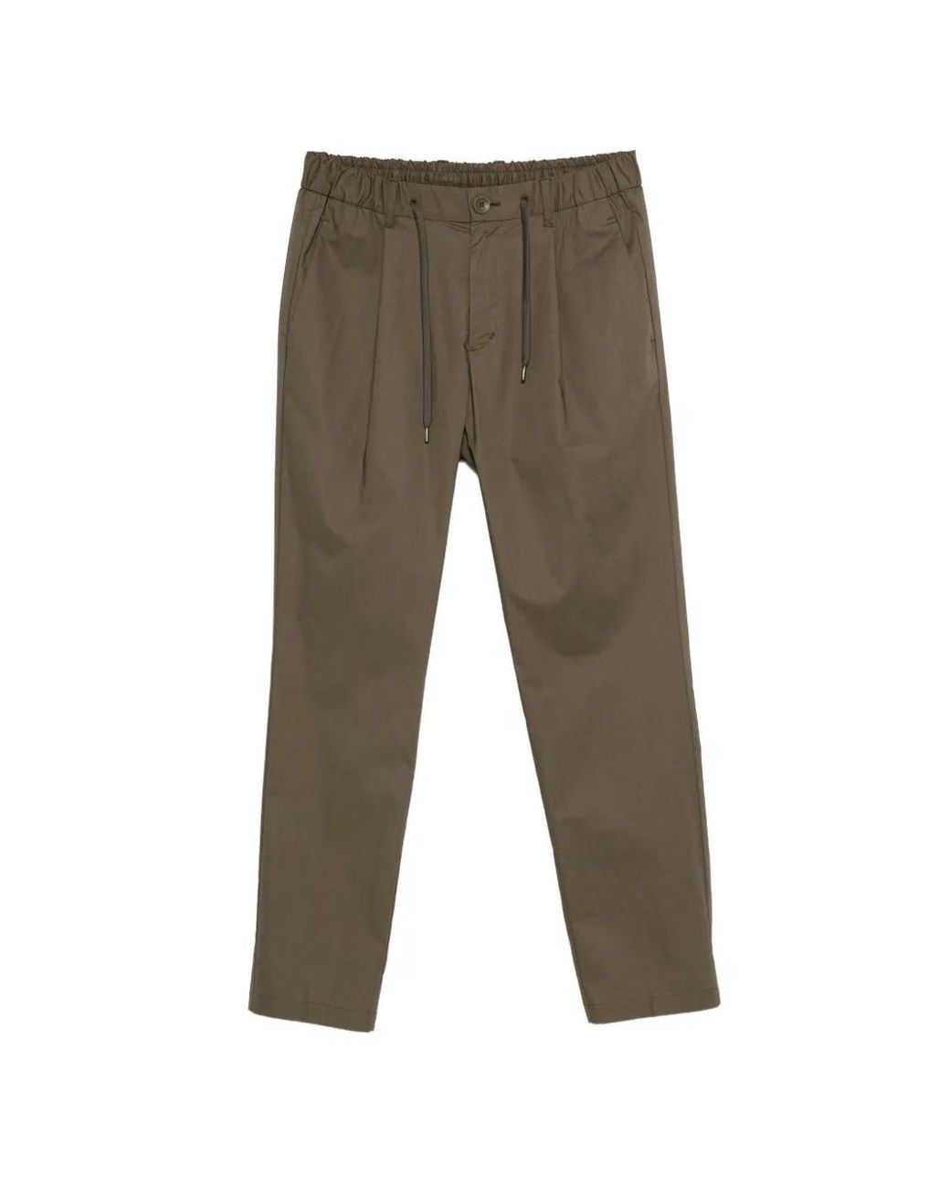 Herno Gray Drawstring Pleated Trousers for men