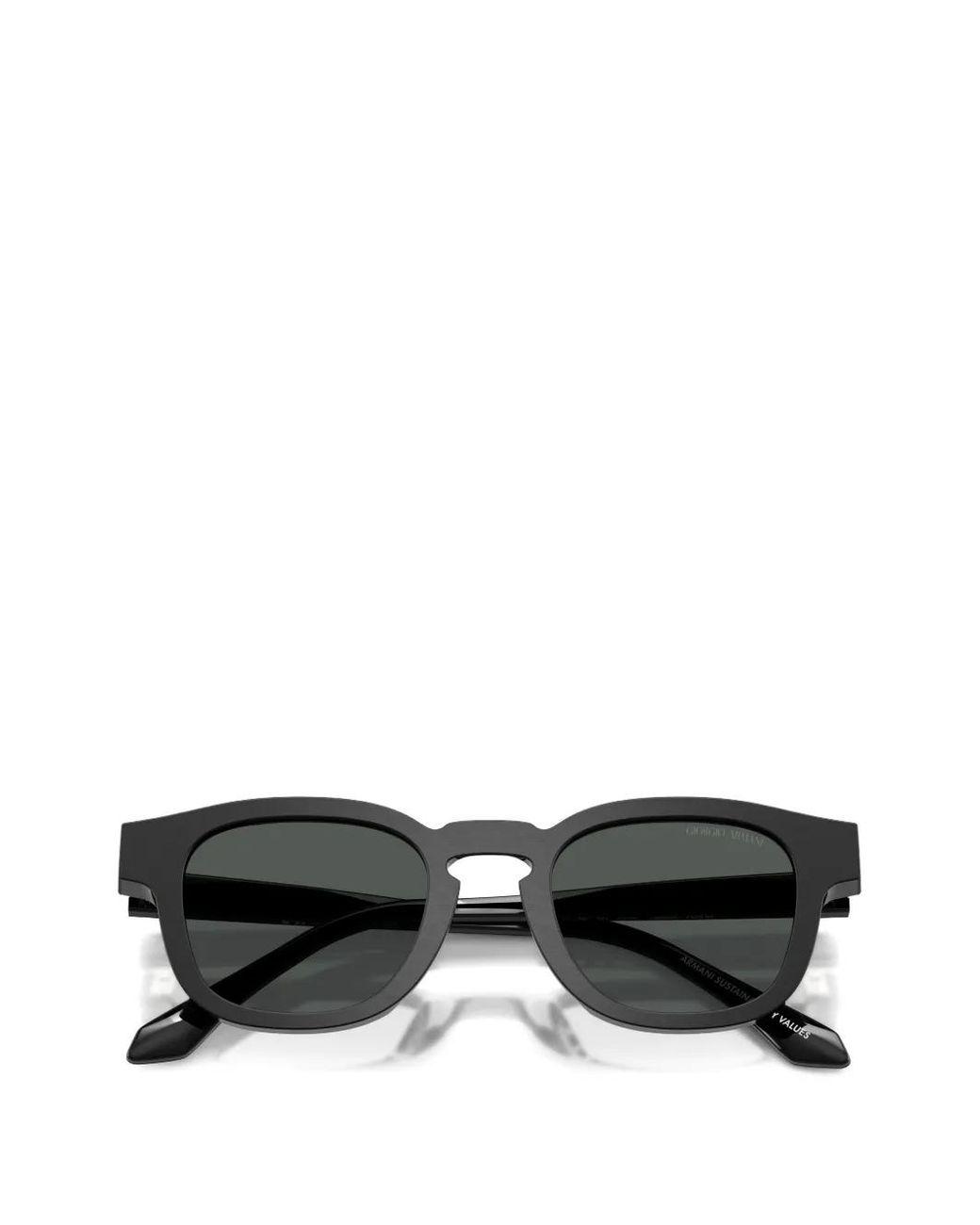 Giorgio Armani Gray Round-Frame Sunglasses