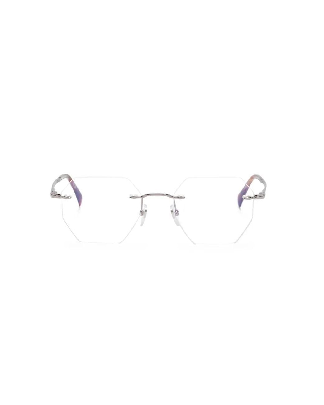 David Beckham White Geometric-Frame Glasses