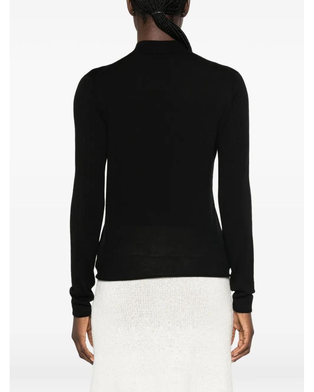 Le Petite Pulle Black High-Neck Long-Sleeves Sweater