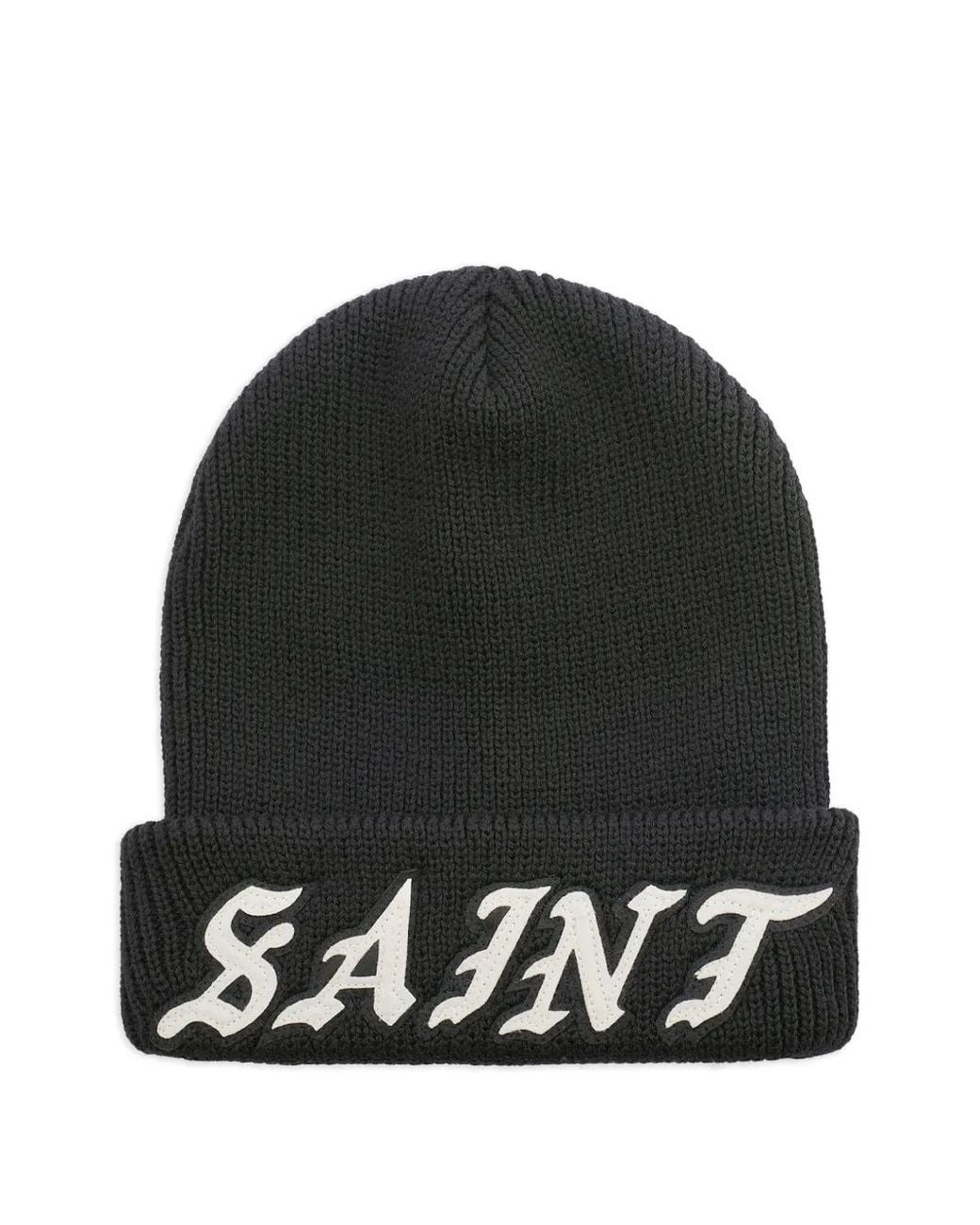SAINT Mxxxxxx Black Bonnet À Appliqué Logo