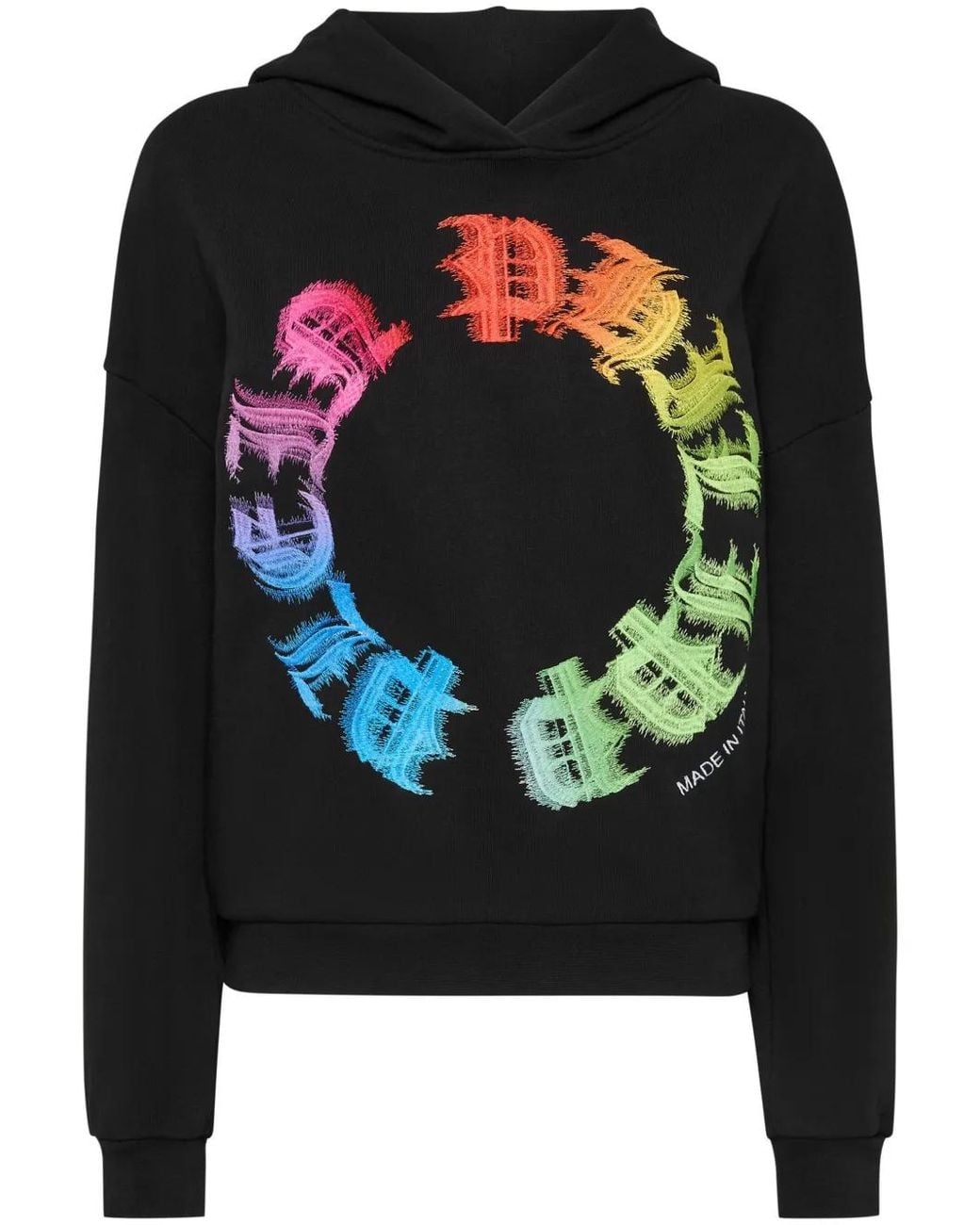 Philipp Plein Black Logo-Print Hoodie