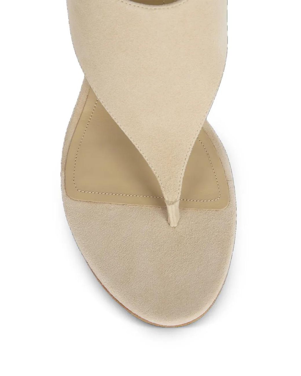 Balmain White No Wedge Suede Sandals