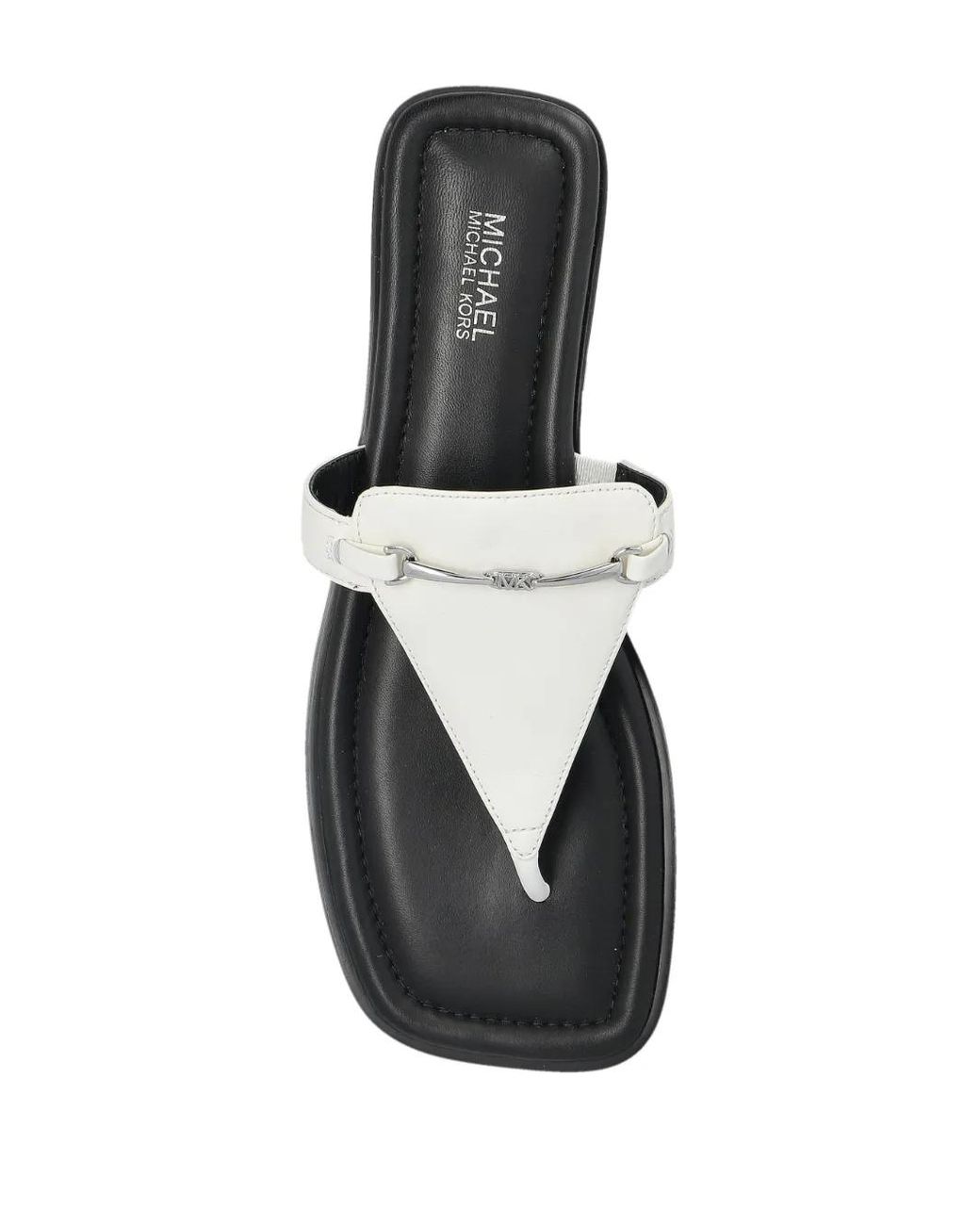 MICHAEL Michael Kors ロゴプレート サンダル White