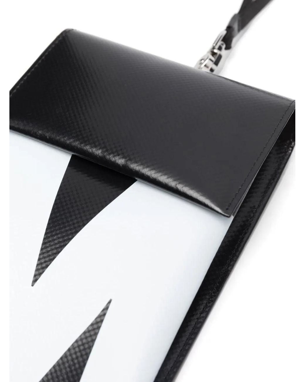 Marni White Logo Print Neck Strap Cardholder for men