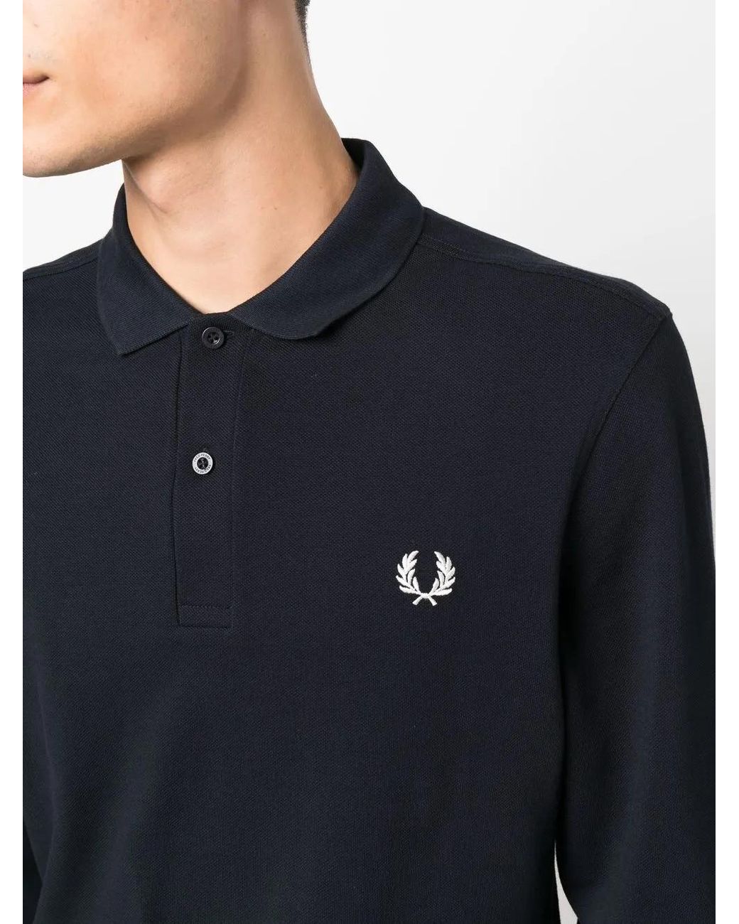 Fred Perry Blue Cotton Polo for men