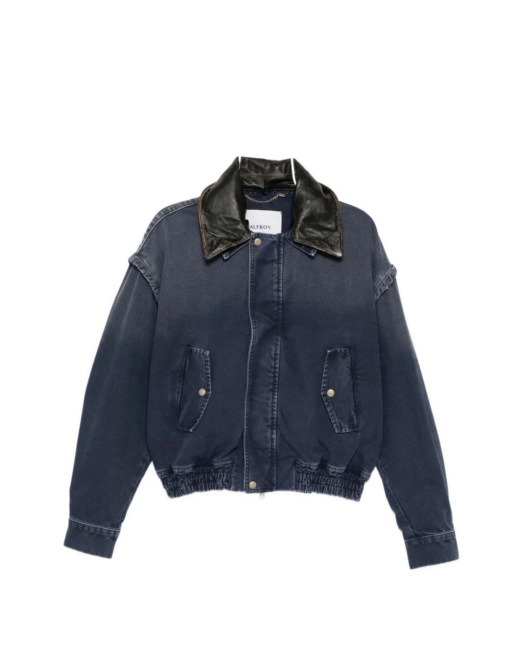 Halfboy Denim Bomber Jacket in Blue | Lyst UK