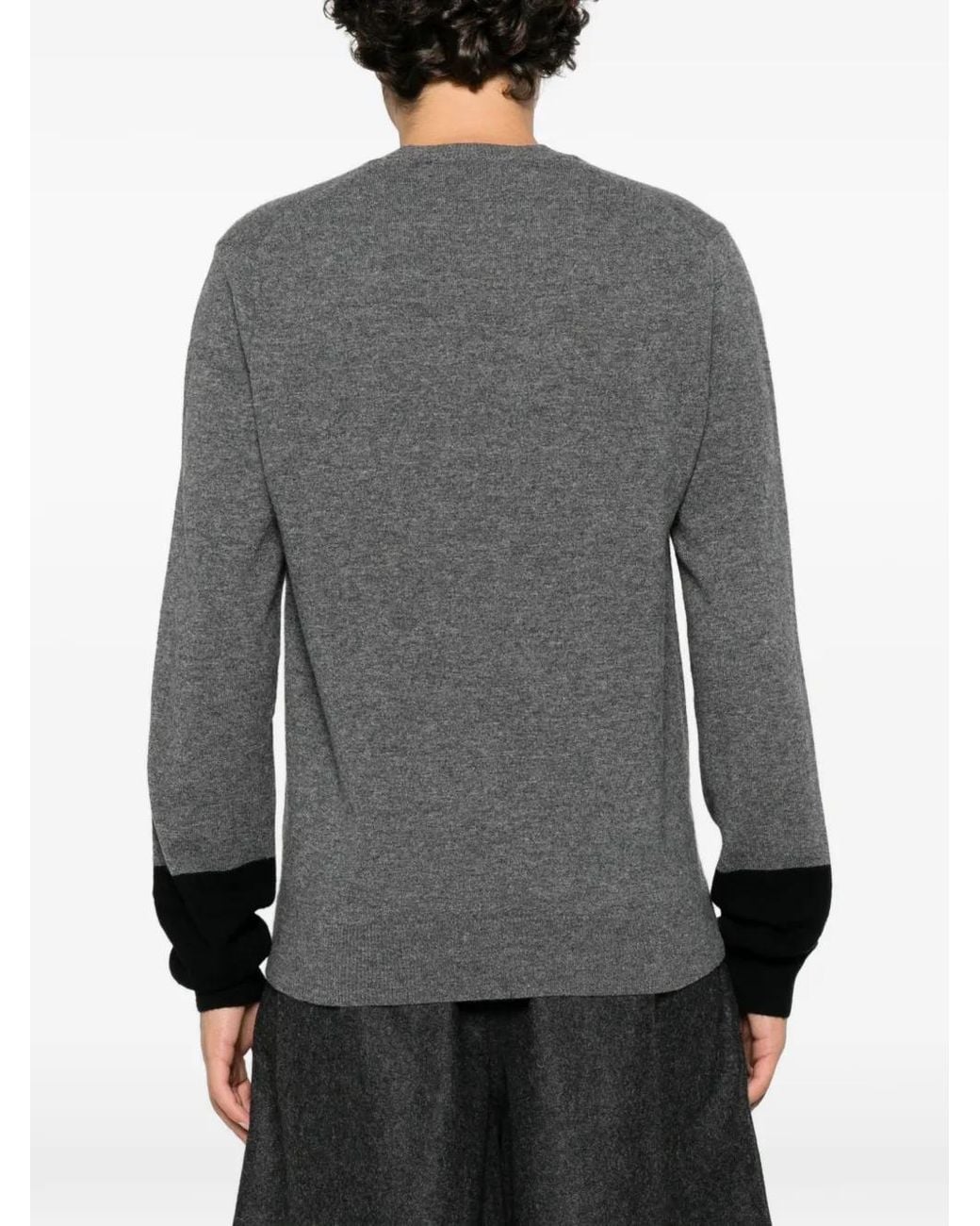 Comme des Garçons Gray Crew-Neck Sweater for men