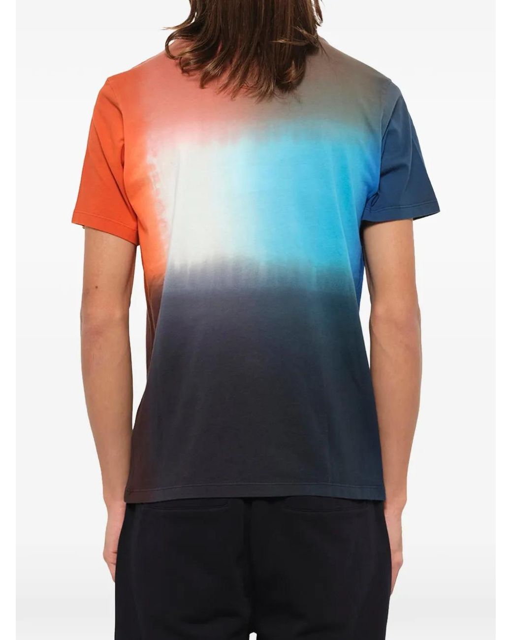 KENZO Blue Globe-Print T-Shirt for men