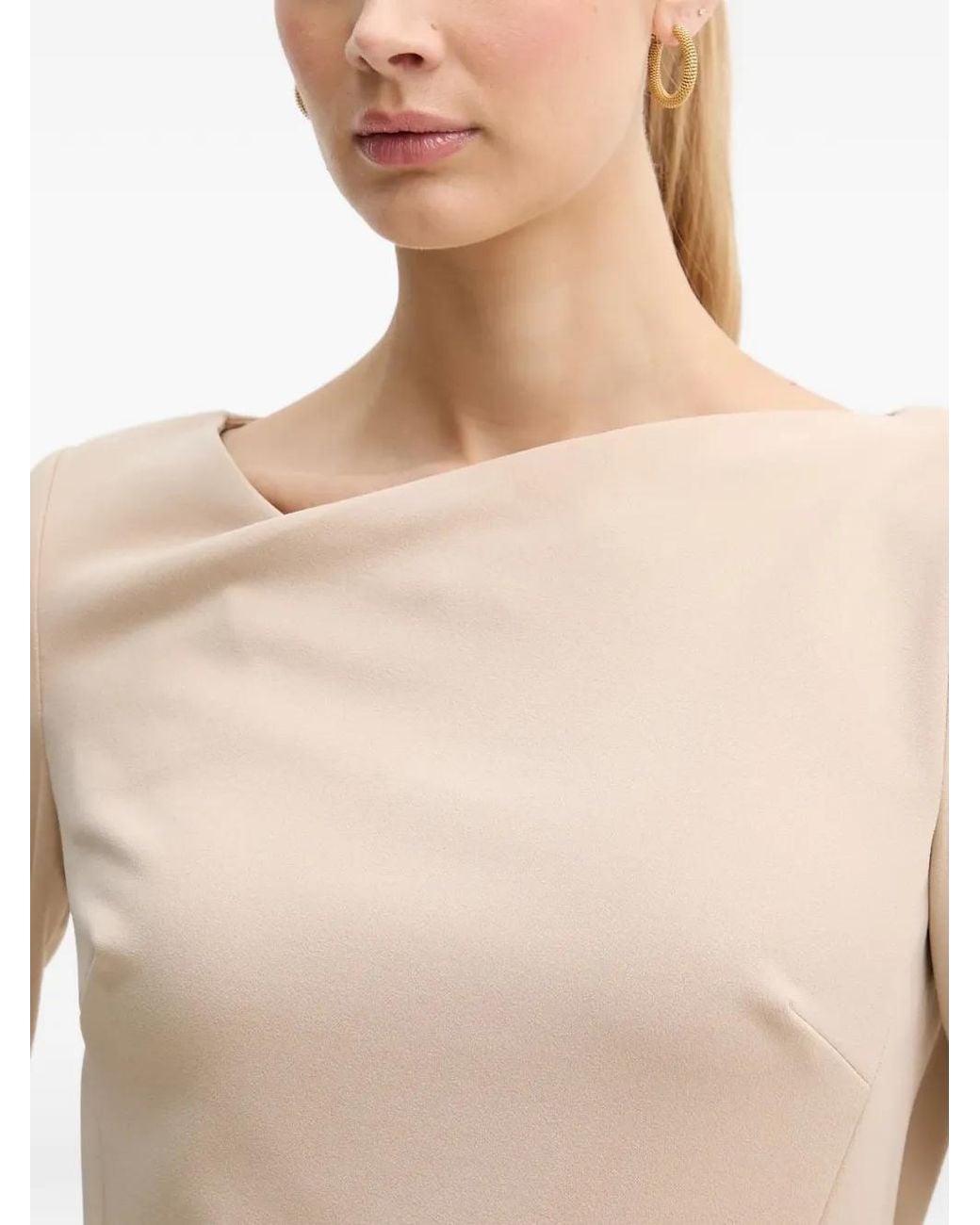 DKNY Natural Belt Midi Dress