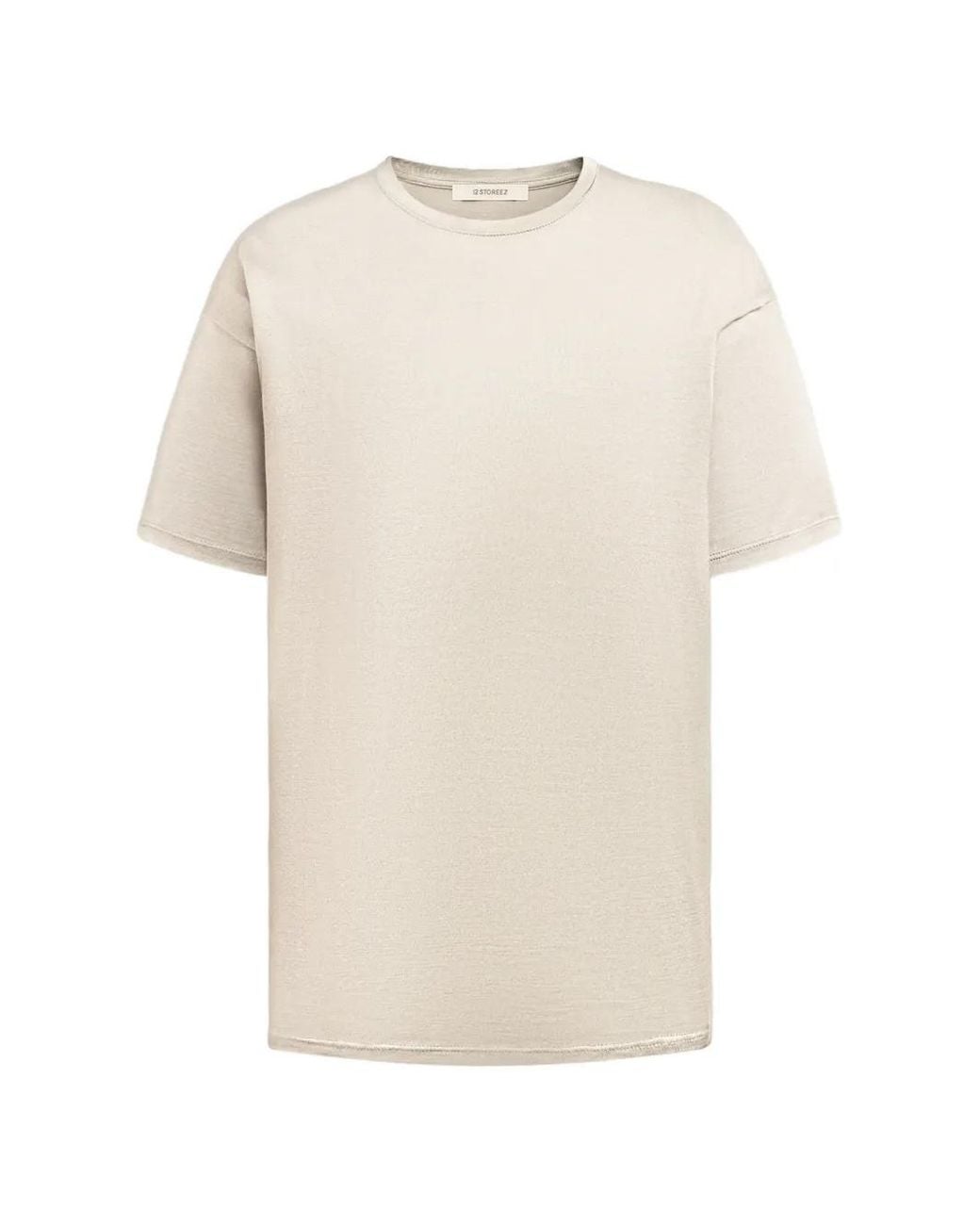 12 STOREEZ White Silk Jersey T-Shirt