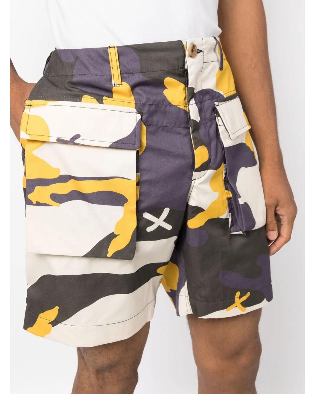 The Power for the People Natural Camouflage-Print Deck Shorts for men
