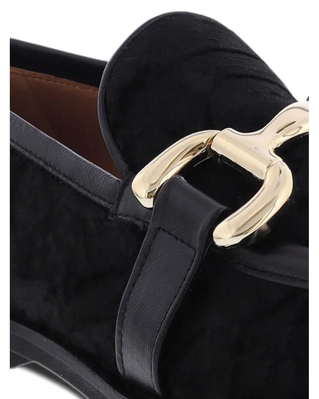 Paris Punk Black Velvet Horsebit Loafers