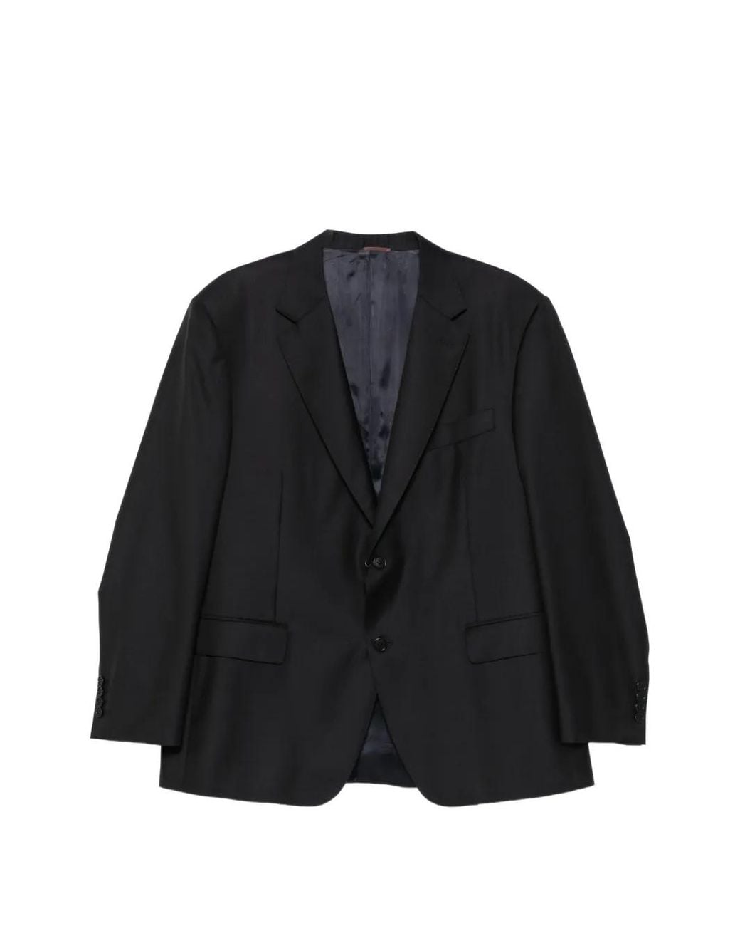 Canali Black Single-Breasted Notch-Lapel Suit for men