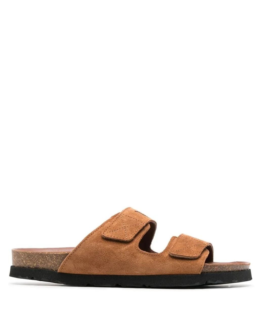 Palm Angels Brown Leather Sandals for men