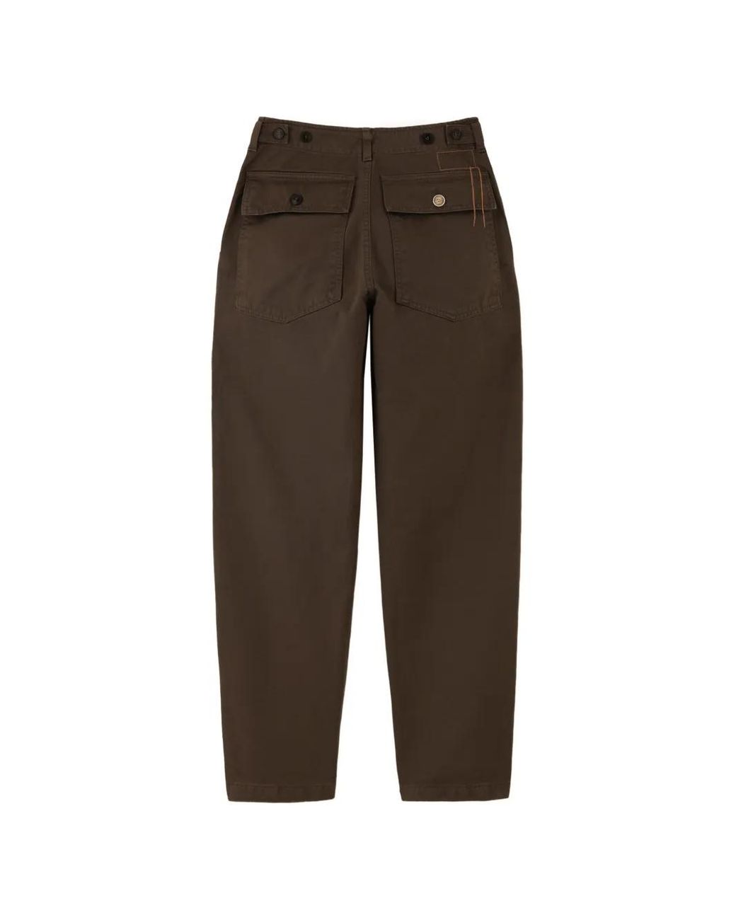 Fortela Blue Fatigue Patch-Pockets Trousers