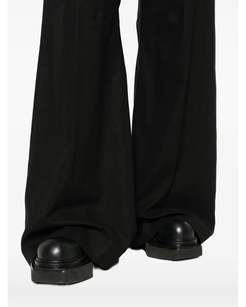 Rick Owens Black Zip Cotton Trousers for men