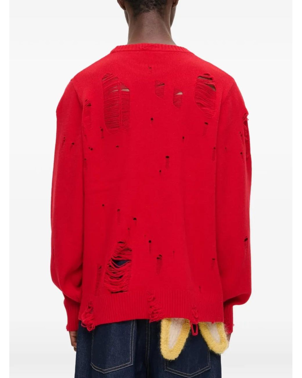 Pull À Effet Usé Charles Jeffrey pour homme en coloris Red