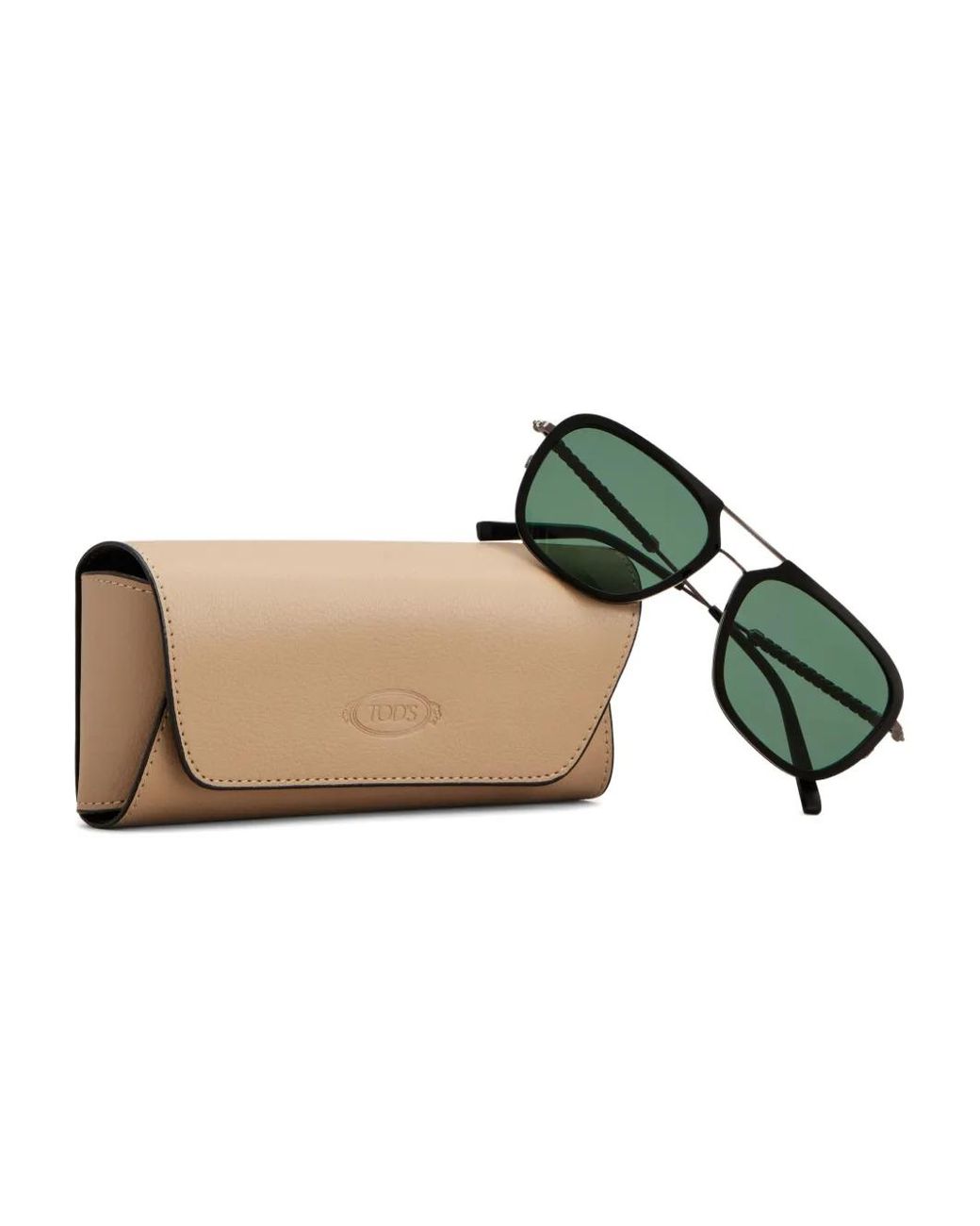 Tod's Green Pilot-Frame Sunglasses