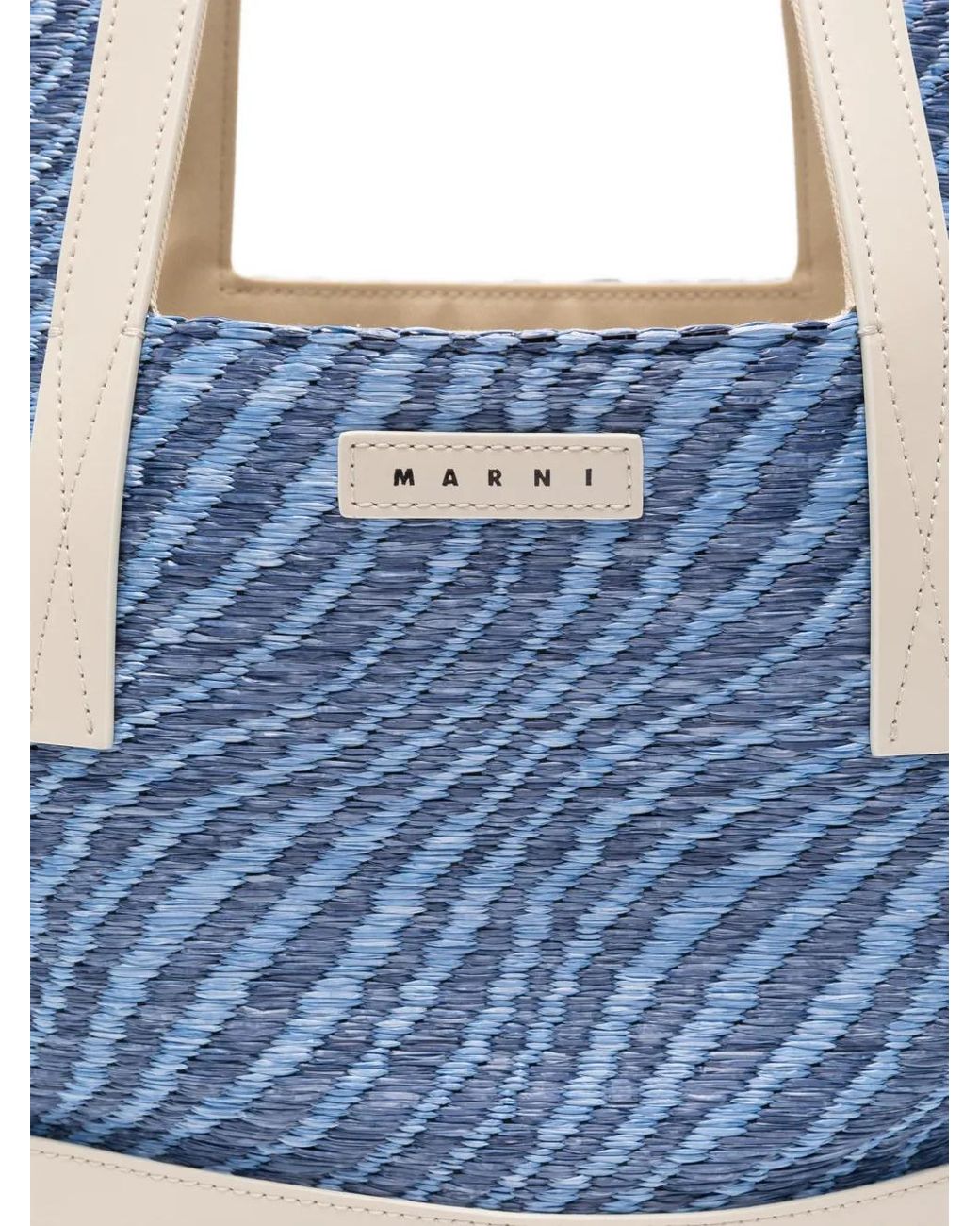 Marni Blue Woven Shoulder Bag
