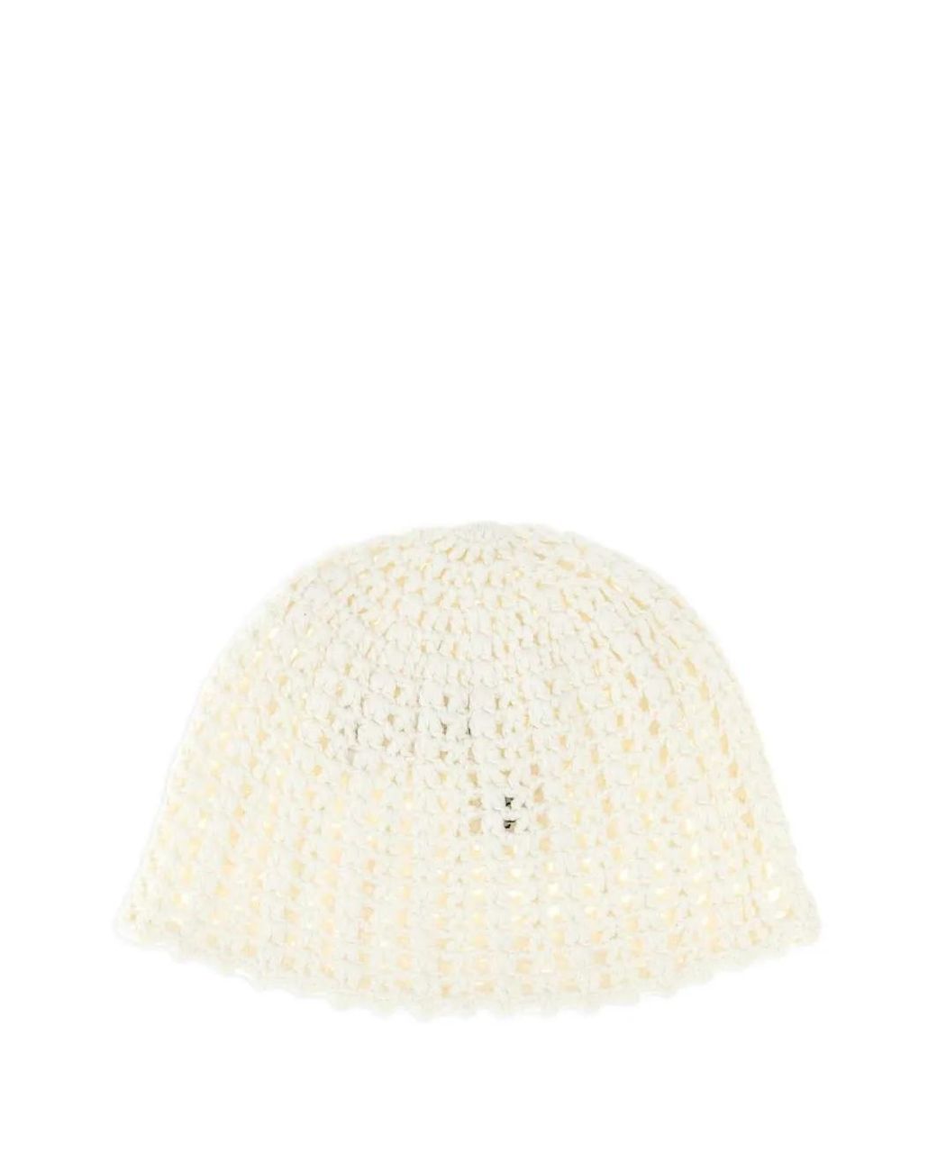 THE GARMENT White Andalusia Crochet Beanie Hat
