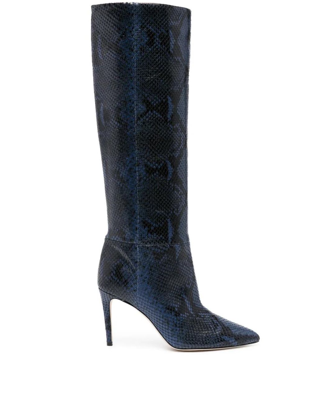 Paris Texas Blue Stiletto 85Mm Leather Boots