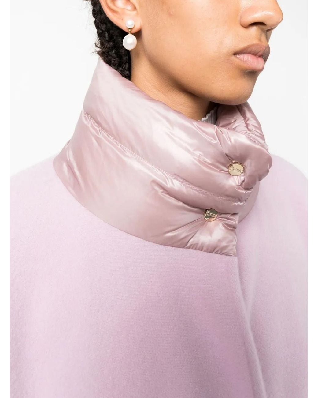 Herno Wollen Cape in het Pink