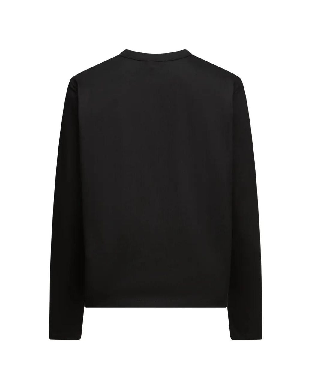 Karl Lagerfeld Black Logo-Detail Henley Top