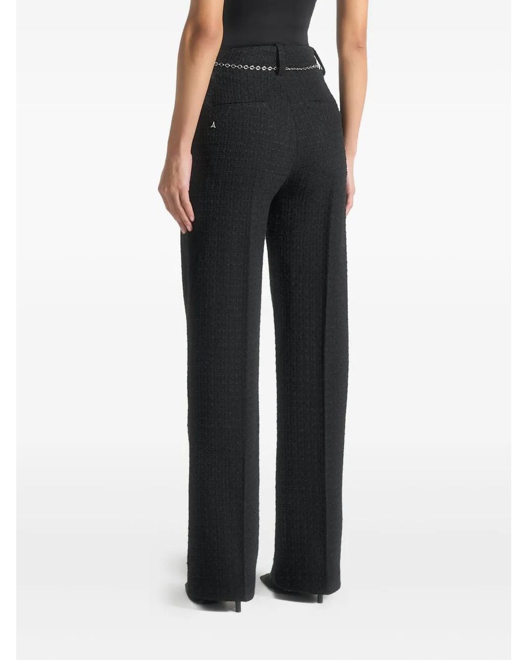 Manière De Voir Black Nathalie Tweed Trousers With Belt