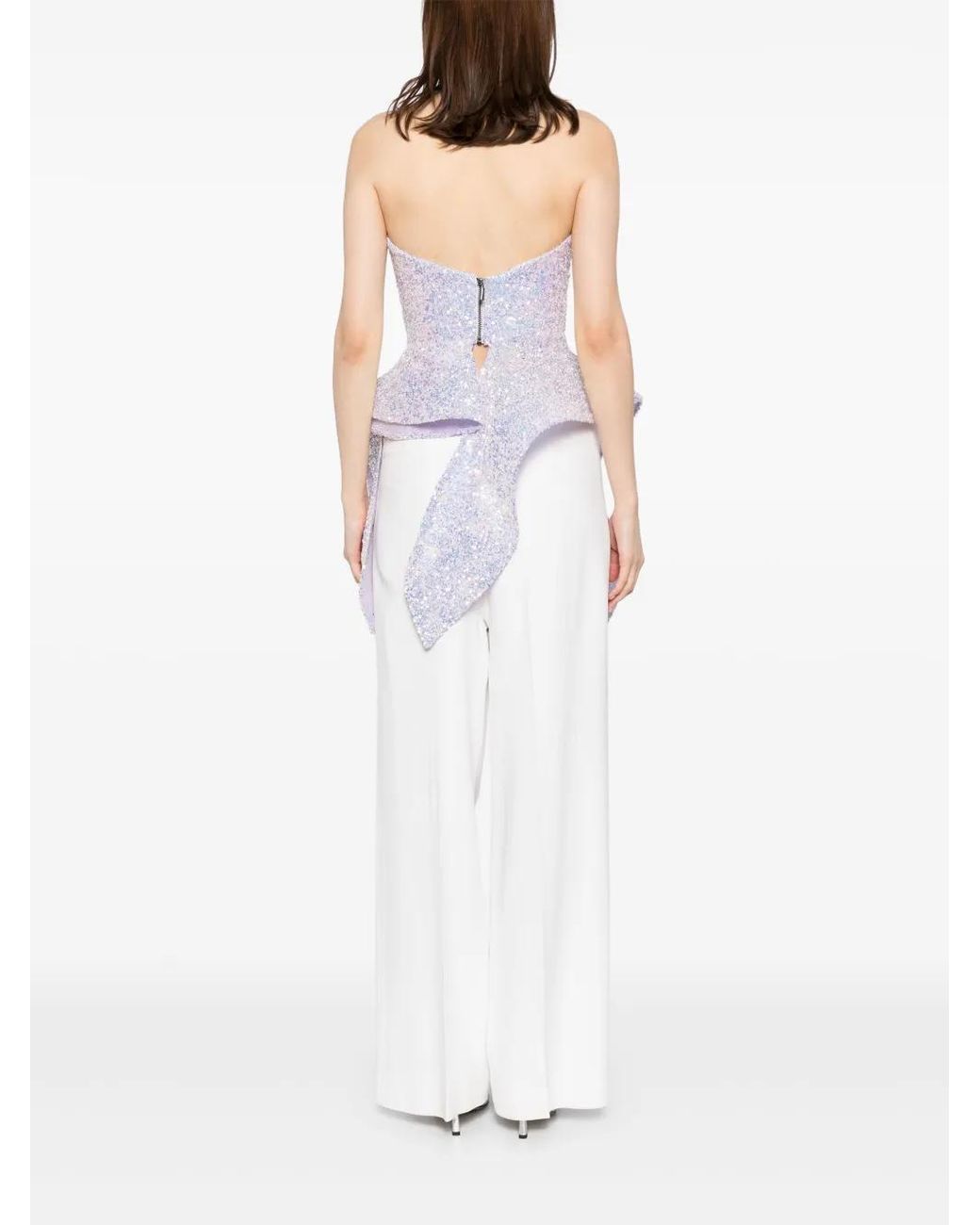 Maticevski White Indiscreet Wave Bodice
