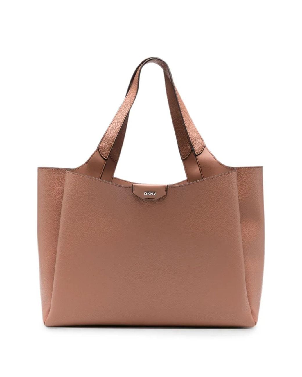 DKNY Brown Sac Porté Épaule Etta À Plaque Logo