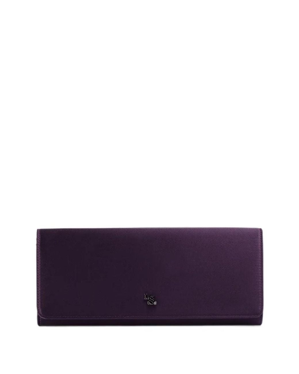 Le Silla Purple Logo-Plaque Clutch Bag
