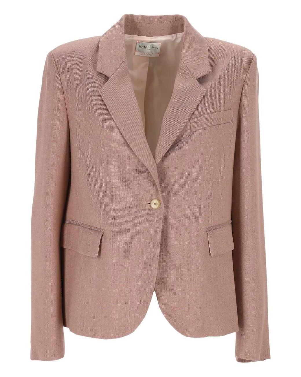 Forte_forte Pink Button Single-Breasted Blazer