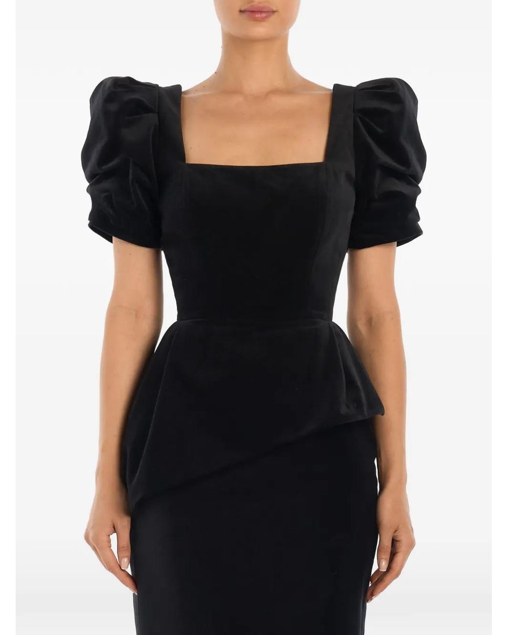 Top Con Cuello Cuadrado POST MERIDIEM de color Black