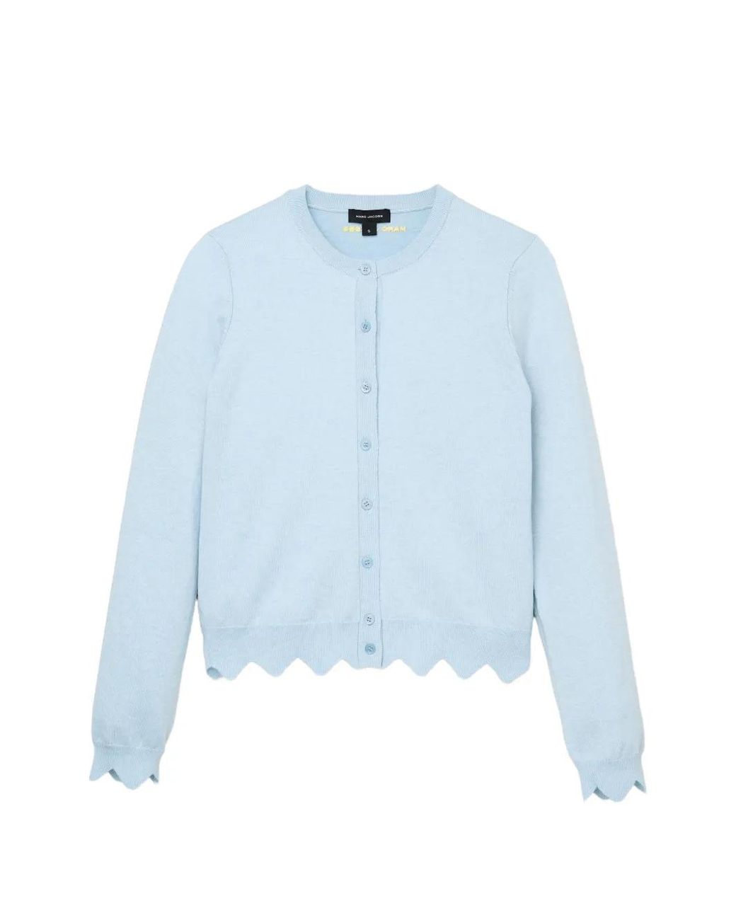 Marc Jacobs Blue Scallop-Trim Cardigan