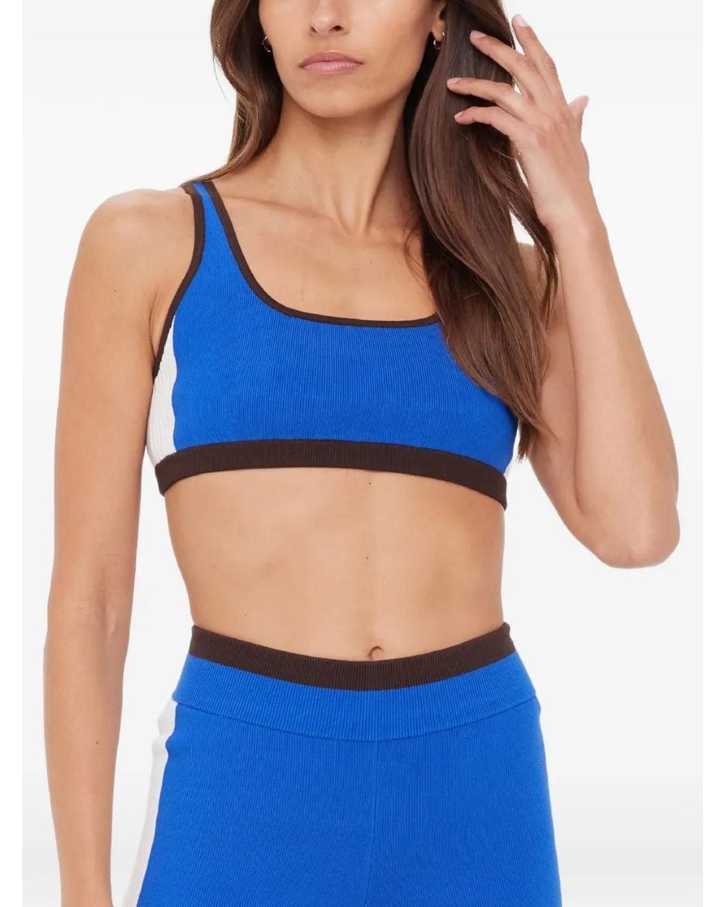 The Upside Blue Montage Rory Scoop-Neck Sports Bra