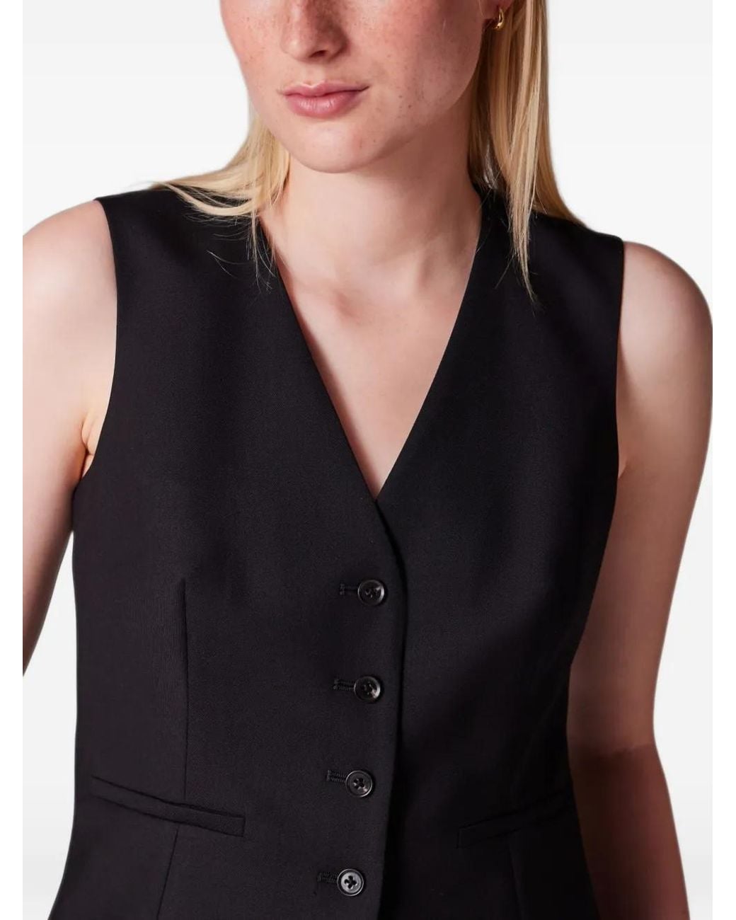 Paul Smith Black Buttoned Waistcoat
