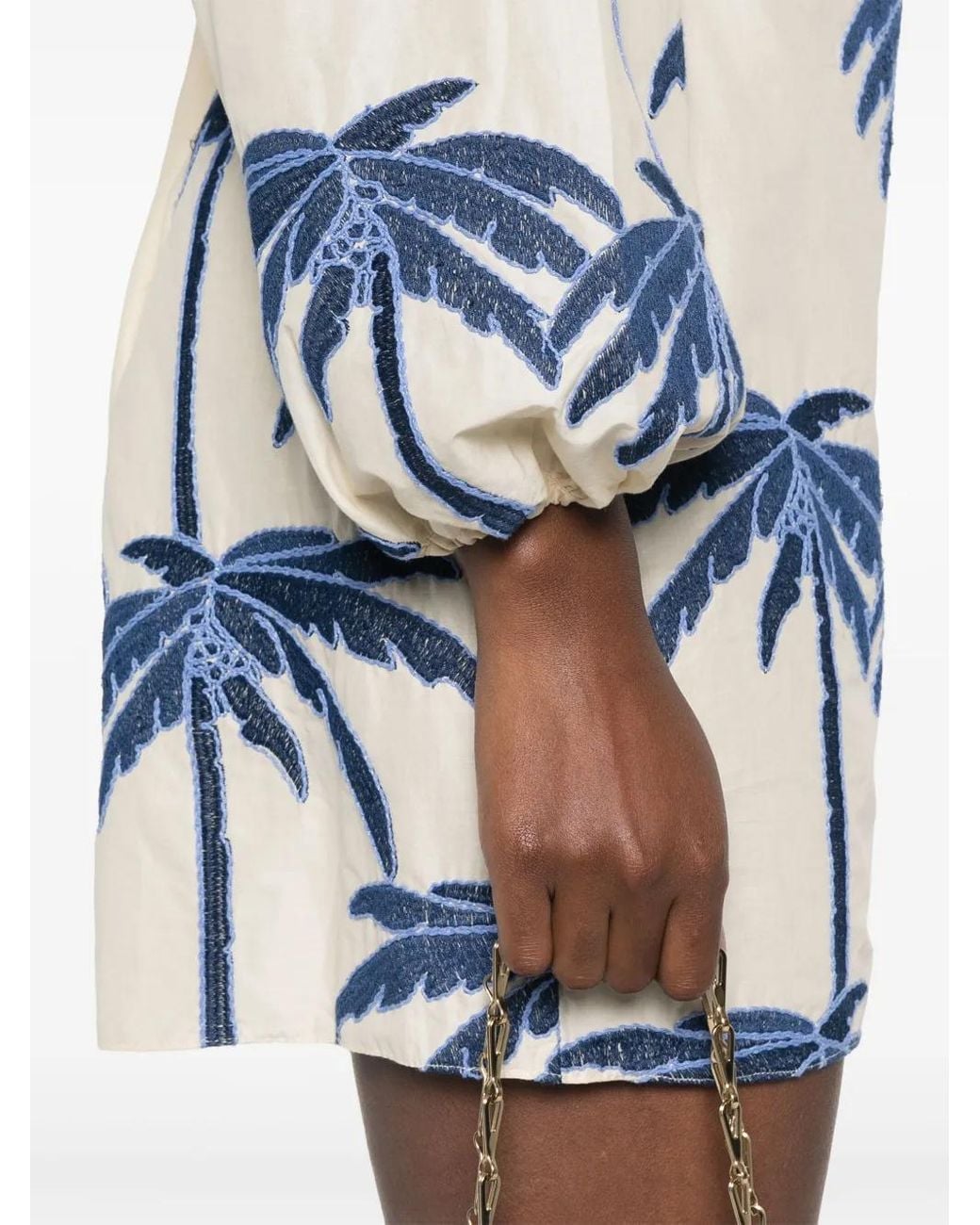 johanna ortiz the power of the sea embroidered mini dress Elise Lace-Embroidered Hollow Cotton Dress main image 0